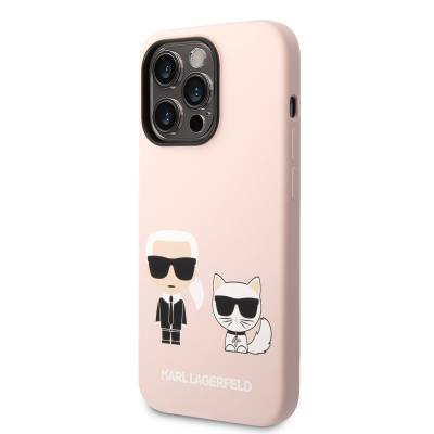 Apple iPhone 14 Pro Max Case Karl Lagerfeld Magsafe Silicone K&C Design Cover with Charging Feature - 4