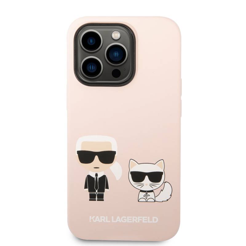 Apple iPhone 14 Pro Max Case Karl Lagerfeld Magsafe Silicone K&C Design Cover with Charging Feature - 5