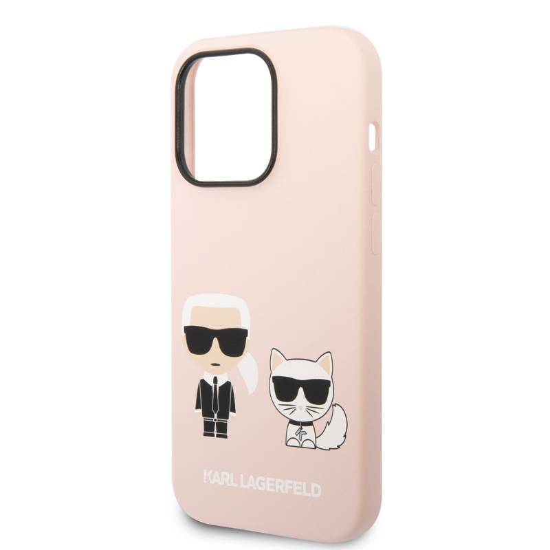 Apple iPhone 14 Pro Max Case Karl Lagerfeld Magsafe Silicone K&C Design Cover with Charging Feature - 7