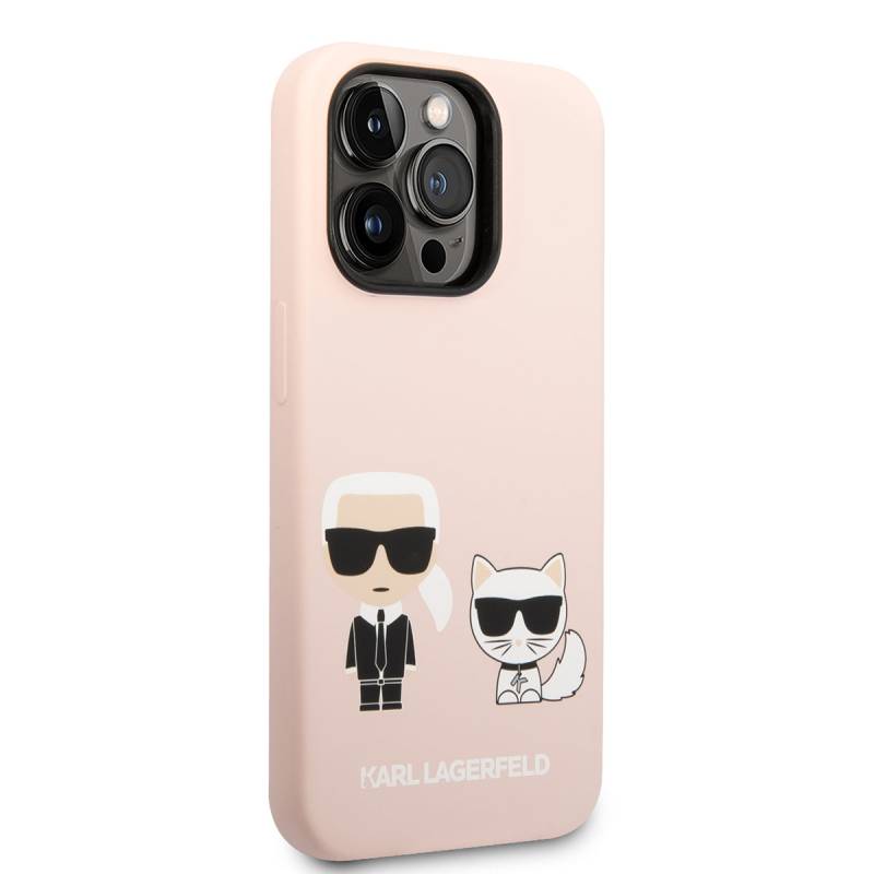 Apple iPhone 14 Pro Max Case Karl Lagerfeld Magsafe Silicone K&C Design Cover with Charging Feature - 8