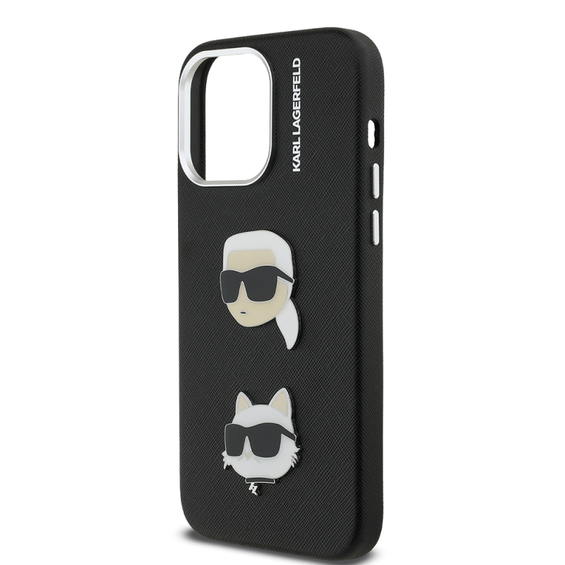 Apple iPhone 14 Pro Max Case Karl Lagerfeld Original Licensed K&C Heads Pins Cover - 7