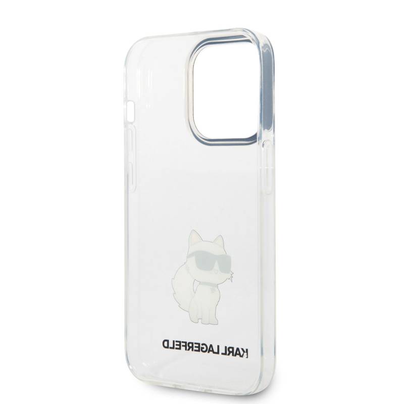 Apple iPhone 14 Pro Max Case Karl Lagerfeld Transparent Choupette Design Cover - 3