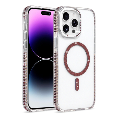 Apple iPhone 14 Pro Max Case M-safe Charging Enabled Zore Tera Silicone Cover - 1