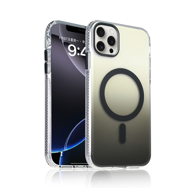 Apple iPhone 14 Pro Max Case M-safe Charging Feature Transparent Color Transition Zore Toros Cover - 2