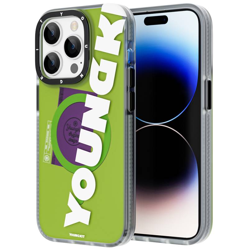 Apple iPhone 14 Pro Max Case Magsafe Charge Feature Youngkit Binfen Series Text Themed Cover - 13