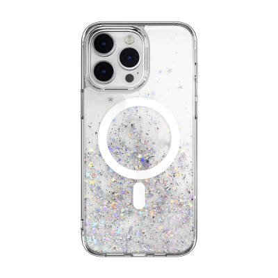 Apple iPhone 14 Pro Max Case Magsafe Charging Feature Shining Glitter Transparent Licensed Switcheasy Starfield-M Cover - 1