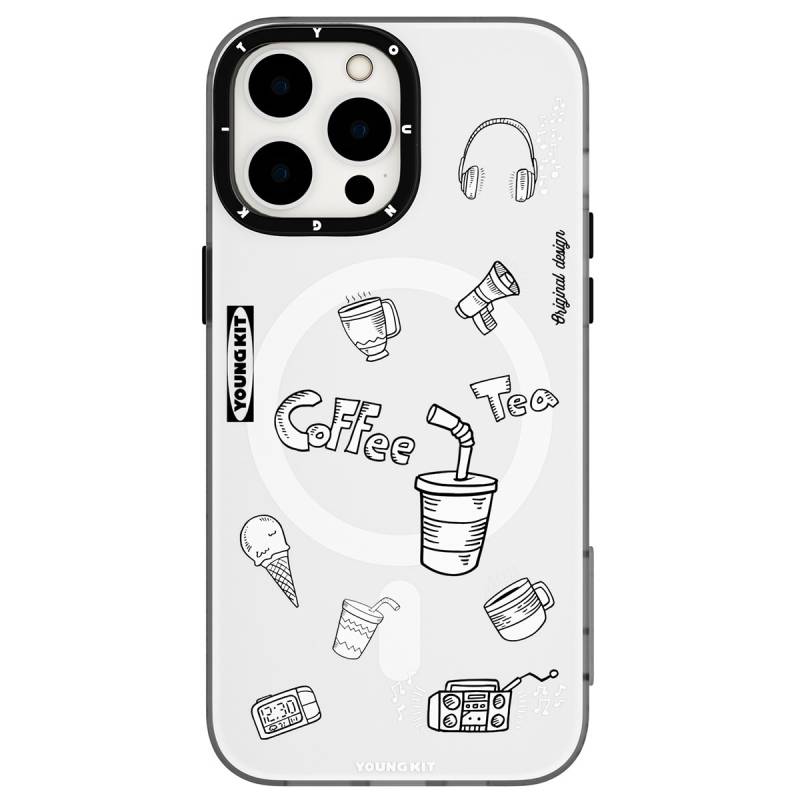 Apple iPhone 14 Pro Max Case Magsafe Charging Featured Patterned Youngkit Plaything Series Cover - 7