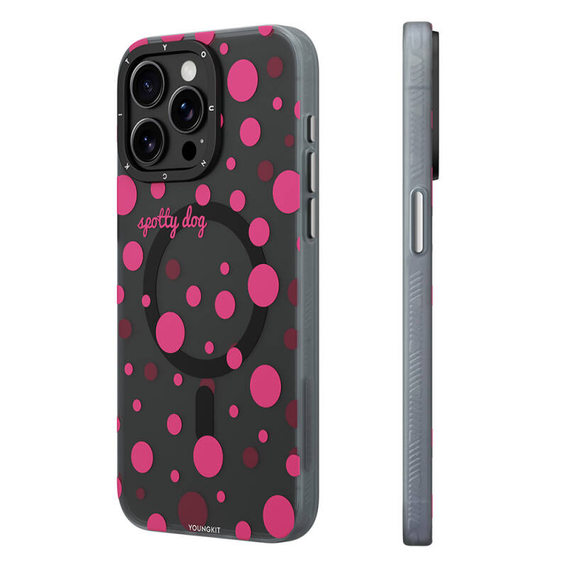 Apple iPhone 14 Pro Max Case Magsafe Charging Featured Polka Dot Patterned Youngkit Spots Series Cover - 1