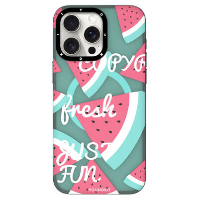 Apple iPhone 14 Pro Max Case Magsafe Charging Featured Summer Fruit Patterned Youngkit Fruity Flavor Series Cover - 7