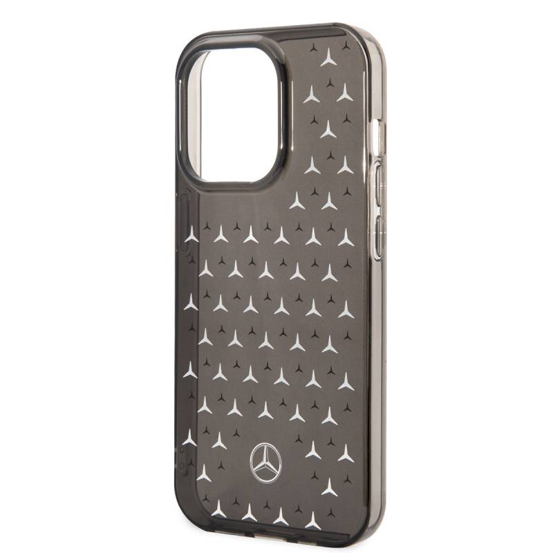 Apple iPhone 14 Pro Max Case Mercedes Benz Double Layer Star Patterned Design Cover - 6