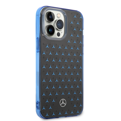 Apple iPhone 14 Pro Max Case Mercedes Benz Double Layer Star Patterned Design Cover - 12