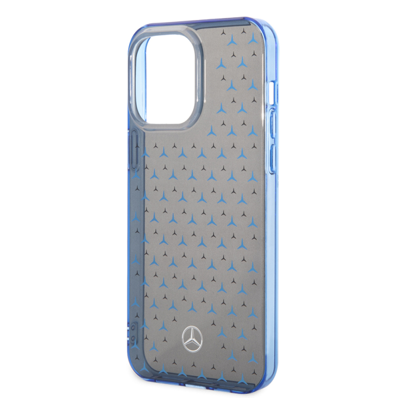 Apple iPhone 14 Pro Max Case Mercedes Benz Double Layer Star Patterned Design Cover - 14