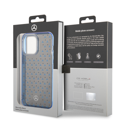 Apple iPhone 14 Pro Max Case Mercedes Benz Double Layer Star Patterned Design Cover - 16
