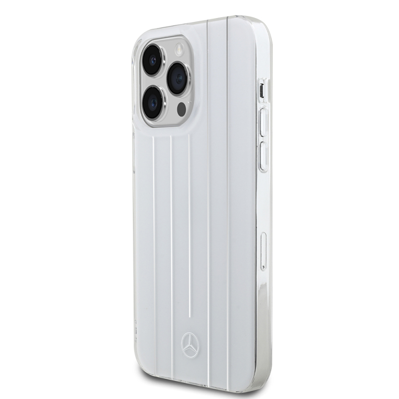Apple iPhone 14 Pro Max Case Mercedes Benz Original Licensed New Urban 3 Hard PC Parallel Line Patterned Cover - 4