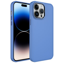 Apple iPhone 14 Pro Max Case Metal Frame and Button Design Silicone Zore Luna Cover - 3
