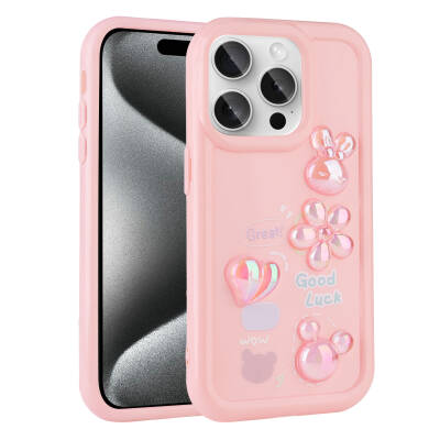 Apple iPhone 14 Pro Max Case Relief Figured Shiny Zore Toys Silicone Cover - 4