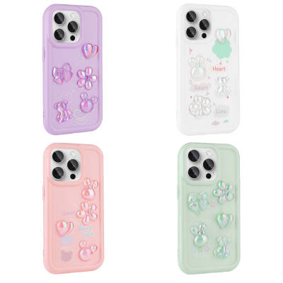 Apple iPhone 14 Pro Max Case Relief Figured Shiny Zore Toys Silicone Cover - 7