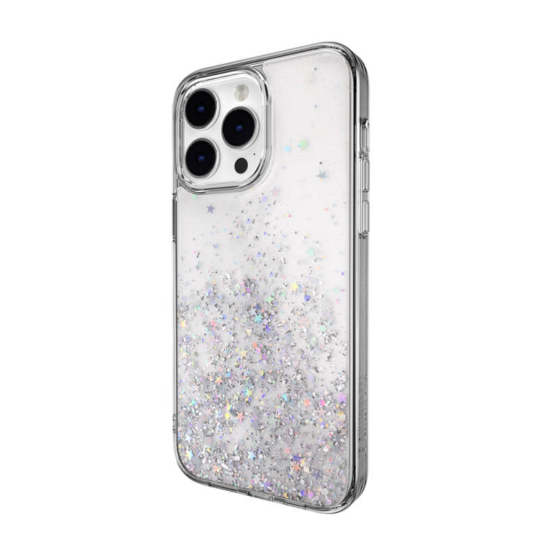 Apple iPhone 14 Pro Max Case Shining Silvery Transparent Licensed Switcheasy Starfield Cover - 9