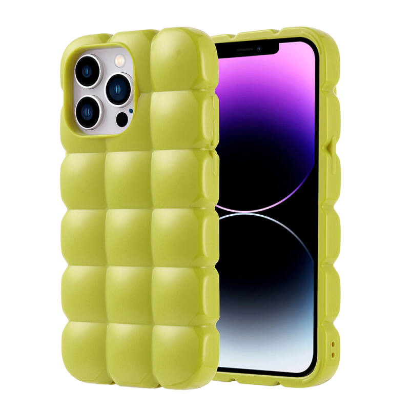 Apple iPhone 14 Pro Max Case Shiny Flexible Silicone Zore Dom Dom Cover - 3