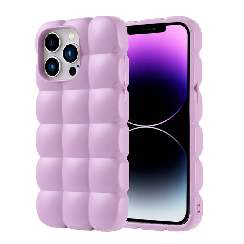 Apple iPhone 14 Pro Max Case Shiny Flexible Silicone Zore Dom Dom Cover - 4