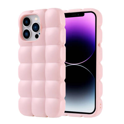 Apple iPhone 14 Pro Max Case Shiny Flexible Silicone Zore Dom Dom Cover - 5