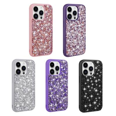 Apple iPhone 14 Pro Max Case Shiny Stone Design Zore Linea Cover - 2