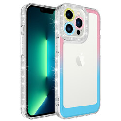 Apple iPhone 14 Pro Max Case Silvery and Color Transition Design Lens Protected Zore Park Cover - 9