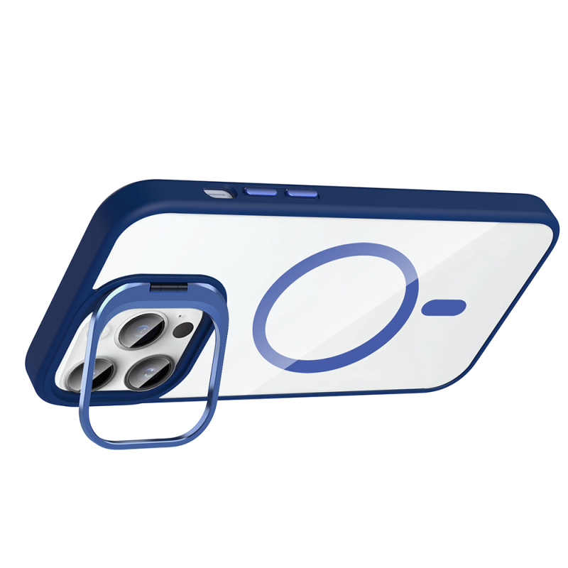 Apple iPhone 14 Pro Max Case Stand Camera Lens Gift M-Safe Charging Feature Zore Etro Cover - 11