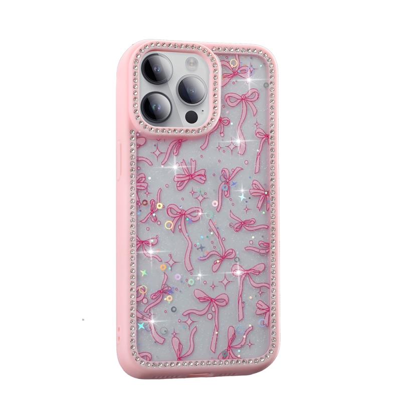 Apple iPhone 14 Pro Max Case Stone and Glitter Design Zore Azra Cover - 7
