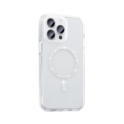 Apple iPhone 14 Pro Max Case Stone Design M-safe Charging Feature Zore Koment Silicone Cover - 5