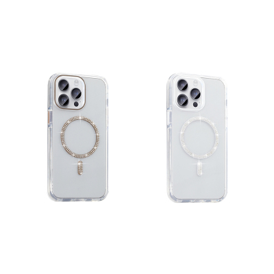 Apple iPhone 14 Pro Max Case Stone Design M-safe Charging Feature Zore Koment Silicone Cover - 6