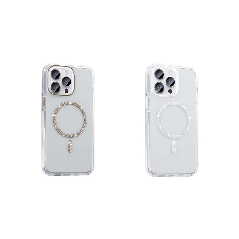 Apple iPhone 14 Pro Max Case Stone Design M-safe Charging Feature Zore Koment Silicone Cover - 6