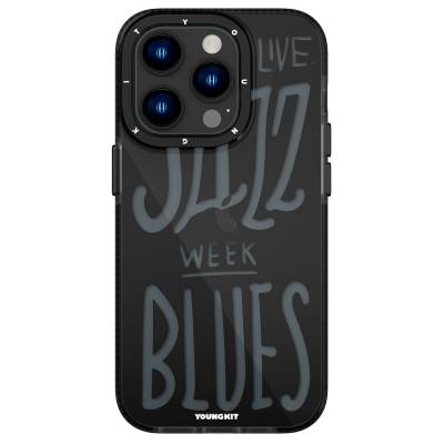 Apple iPhone 14 Pro Max Case Transparent Color Text Themed Design YoungKit Jazz Series Cover - 4