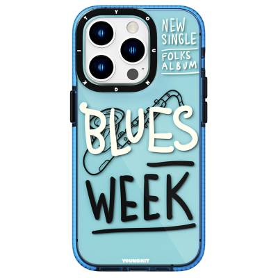 Apple iPhone 14 Pro Max Case Transparent Color Text Themed Design YoungKit Jazz Series Cover - 5