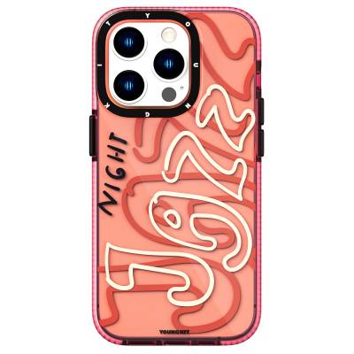 Apple iPhone 14 Pro Max Case Transparent Color Text Themed Design YoungKit Jazz Series Cover - 2