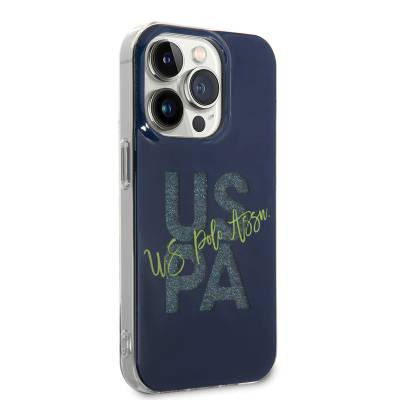 Apple iPhone 14 Pro Max Case U.S. POLO ASSN. Glittery Shiny Alphabet Design Cover - 11