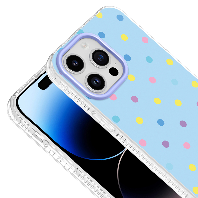 Apple iPhone 14 Pro Max Case with Airbag Design Zore Potik Hard PC Cover - 11