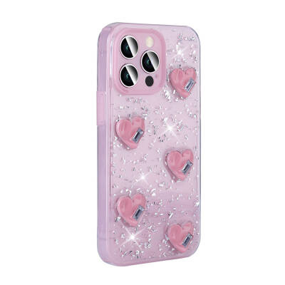 Apple iPhone 14 Pro Max Case with Airbag Glitter Back Surface Zore Shimmer Silicone Cover - 10