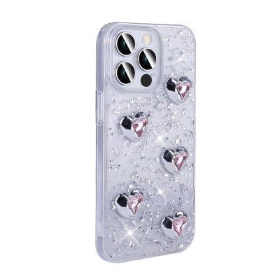 Apple iPhone 14 Pro Max Case with Airbag Glitter Back Surface Zore Shimmer Silicone Cover - 4