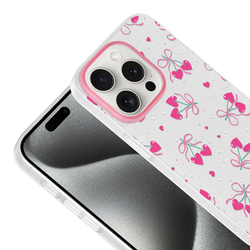 Apple iPhone 14 Pro Max Case with Camera Protector, Patterned Zore Clip Cover - 10