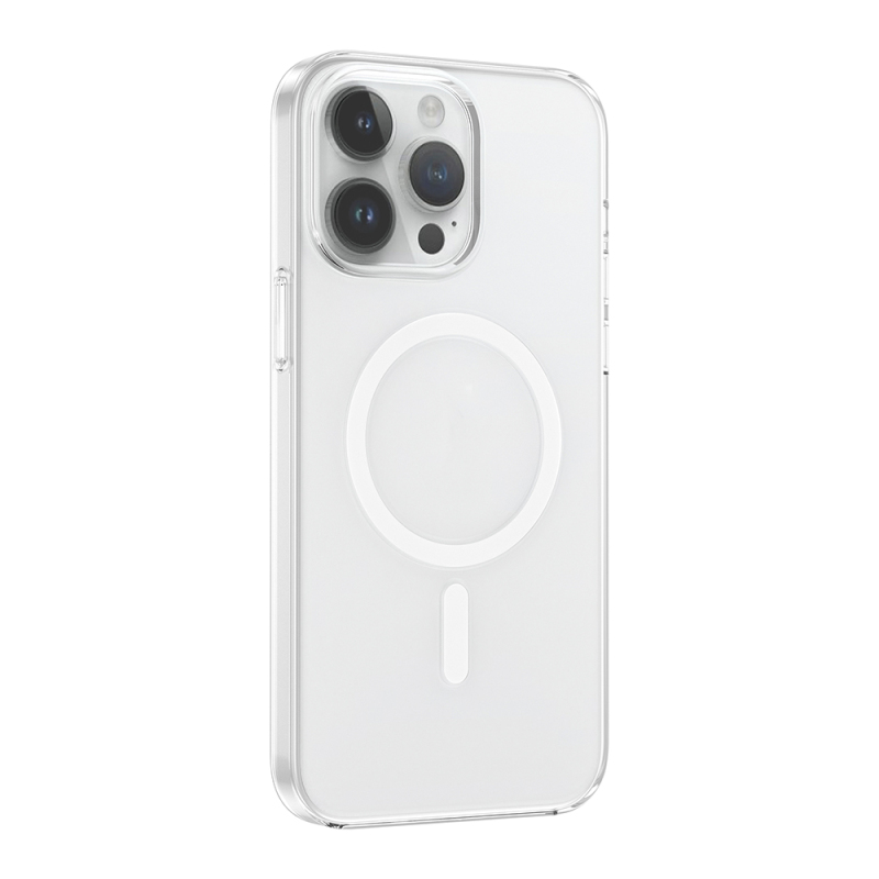 Apple iPhone 14 Pro Max Case with IC Chip, Zore Wireless Charging, Transparent Original Cover - 3