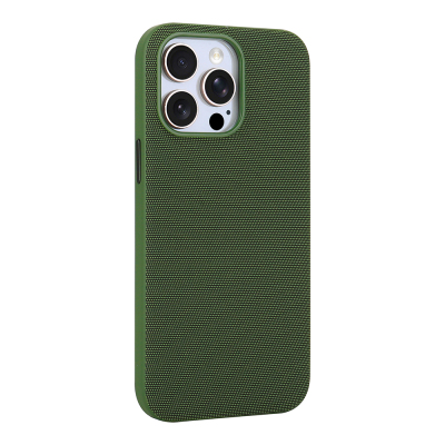 Apple iPhone 14 Pro Max Case with M-Safe Charging Feature, Fabric Design, Zore Miami Hard PC Cover - 9