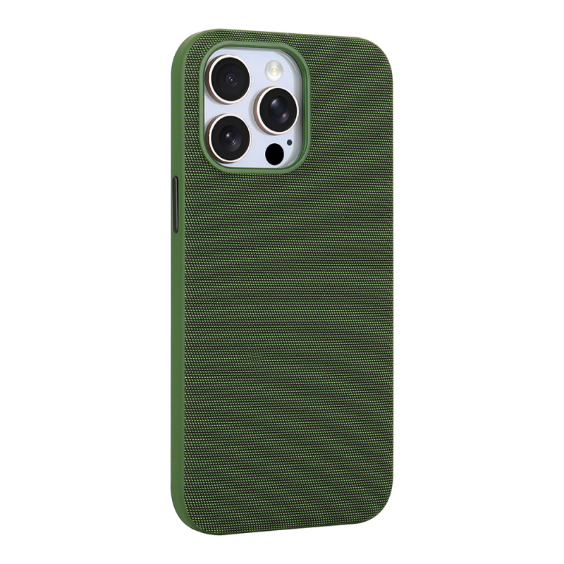 Apple iPhone 14 Pro Max Case with M-Safe Charging Feature, Fabric Design, Zore Miami Hard PC Cover - 9
