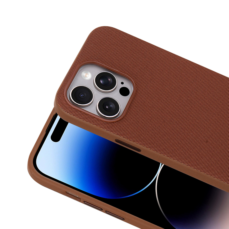 Apple iPhone 14 Pro Max Case with M-Safe Charging Feature, Fabric Design, Zore Miami Hard PC Cover - 17