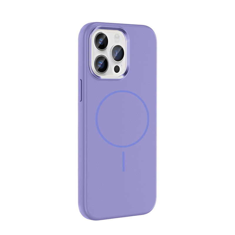 Apple iPhone 14 Pro Max Case with M-Safe Charging Feature, Metal Camera Frame, Zore Edi Silicone Cover - 11