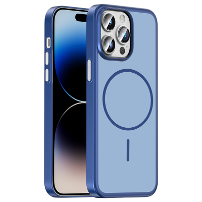 Apple iPhone 14 Pro Max Case with M-Safe Charging Feature Zore Lora PC Cover - 5
