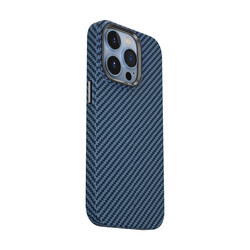 Apple iPhone 14 Pro Max Case Wiwu Carbon Fiber Look Magsafe Wireless Charge Featured Kabon Cover - 16