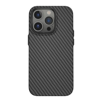 Apple iPhone 14 Pro Max Case Wiwu Carbon Fiber Look Magsafe Wireless Charge Featured Kabon Cover - 1