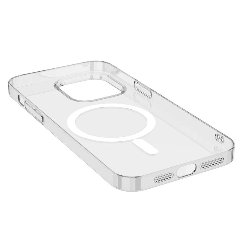 Apple iPhone 14 Pro Max Case Zore Wireless Charging Featured Transparent Single Camera Frame Porto Cover - 3