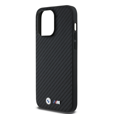 Apple iPhone 14 Pro Max Kılıf BMW Orjinal Lisanslı Karbon Fiber Tasarımlı ve Metal Logolu PU Deri Kapak - 7